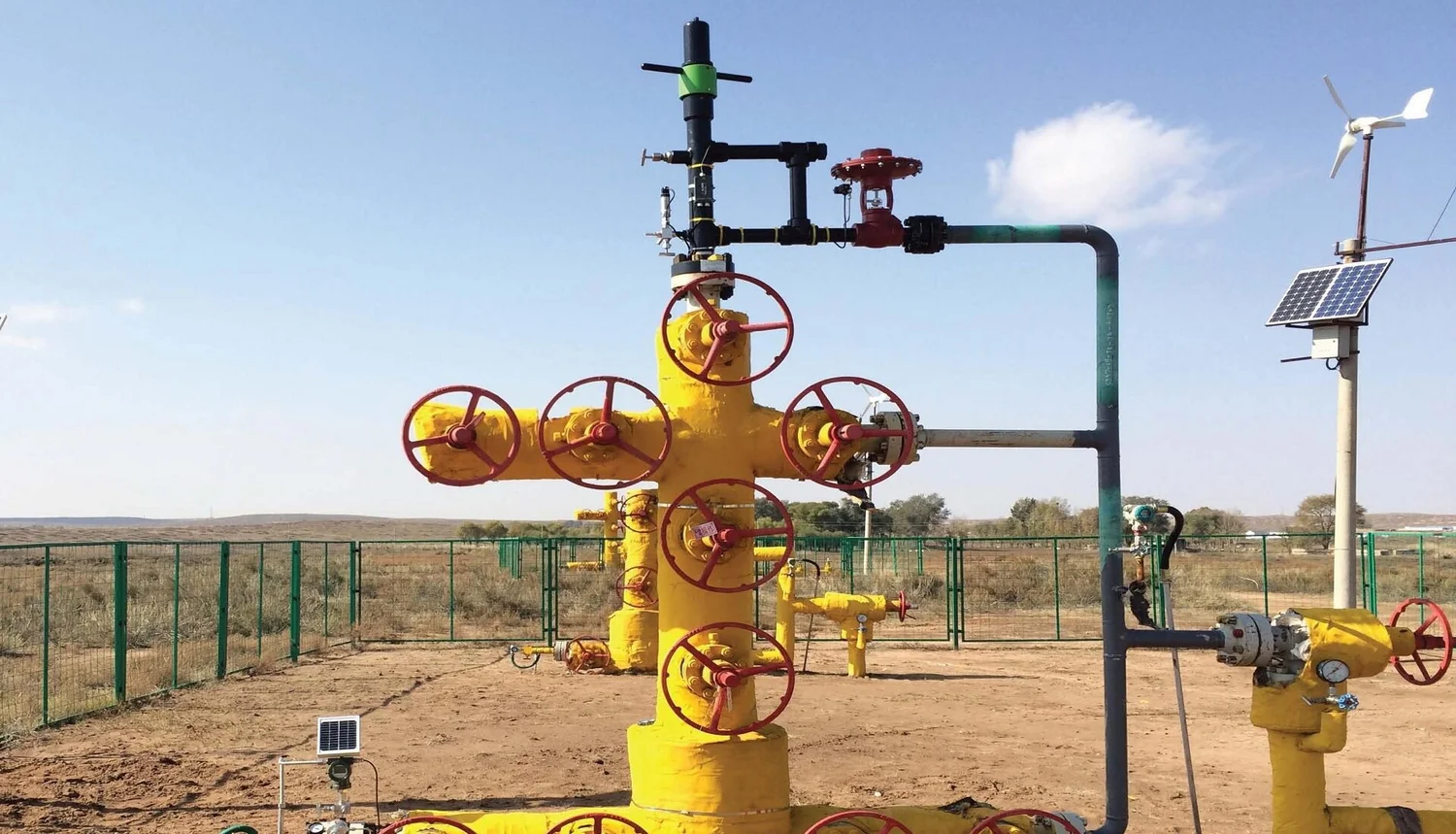 ULT plunger lift system installed on a gas wellhead