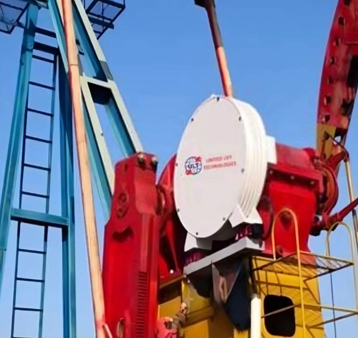 ULT permanent magnet motor installed on a beam pumping unit in the field