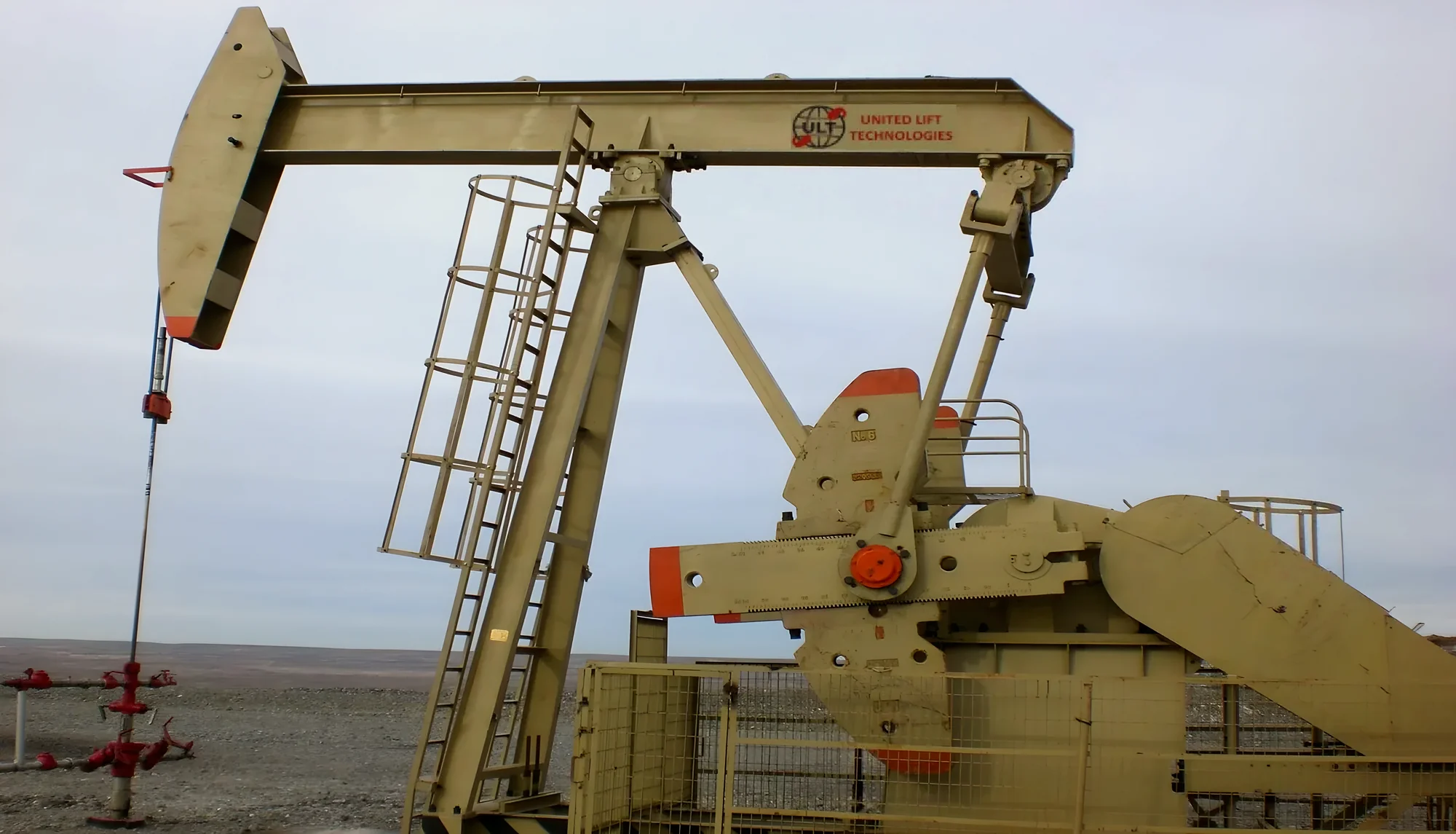 ULT beam pumping units (pumpjacks) on a well site